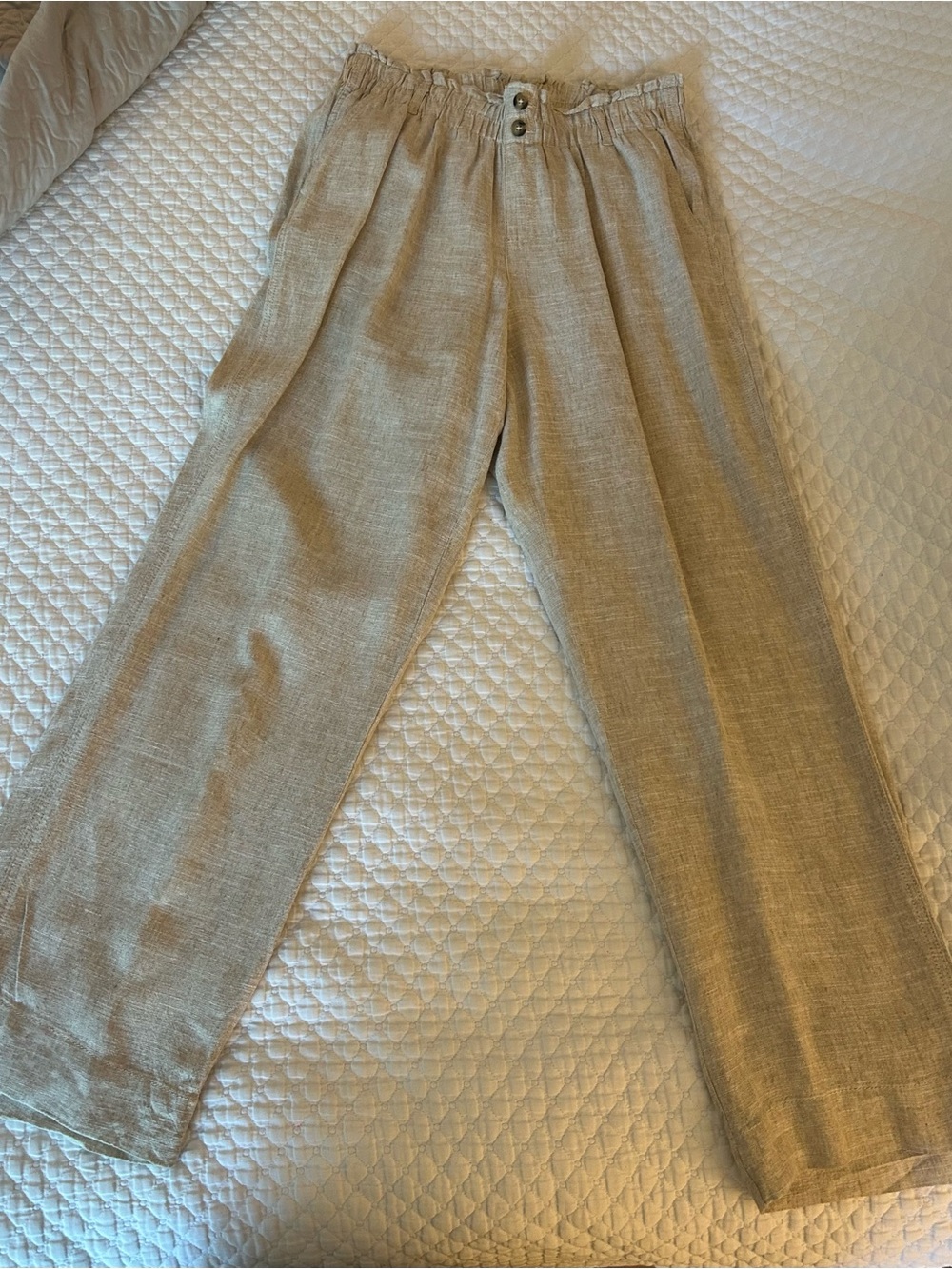 Briggs New York Neutral Beige Linen-Blend size medium